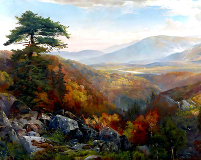 Valley of the Catawissa in Autumn Painting by Thomas Moran 8x10" Art Print