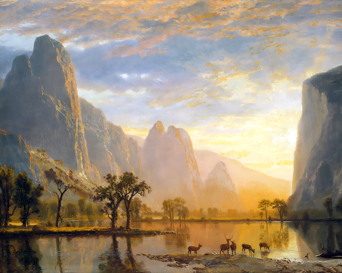 Valley of the Yosemite Painting by Albert Bierstadt 8x10" Art Print - California