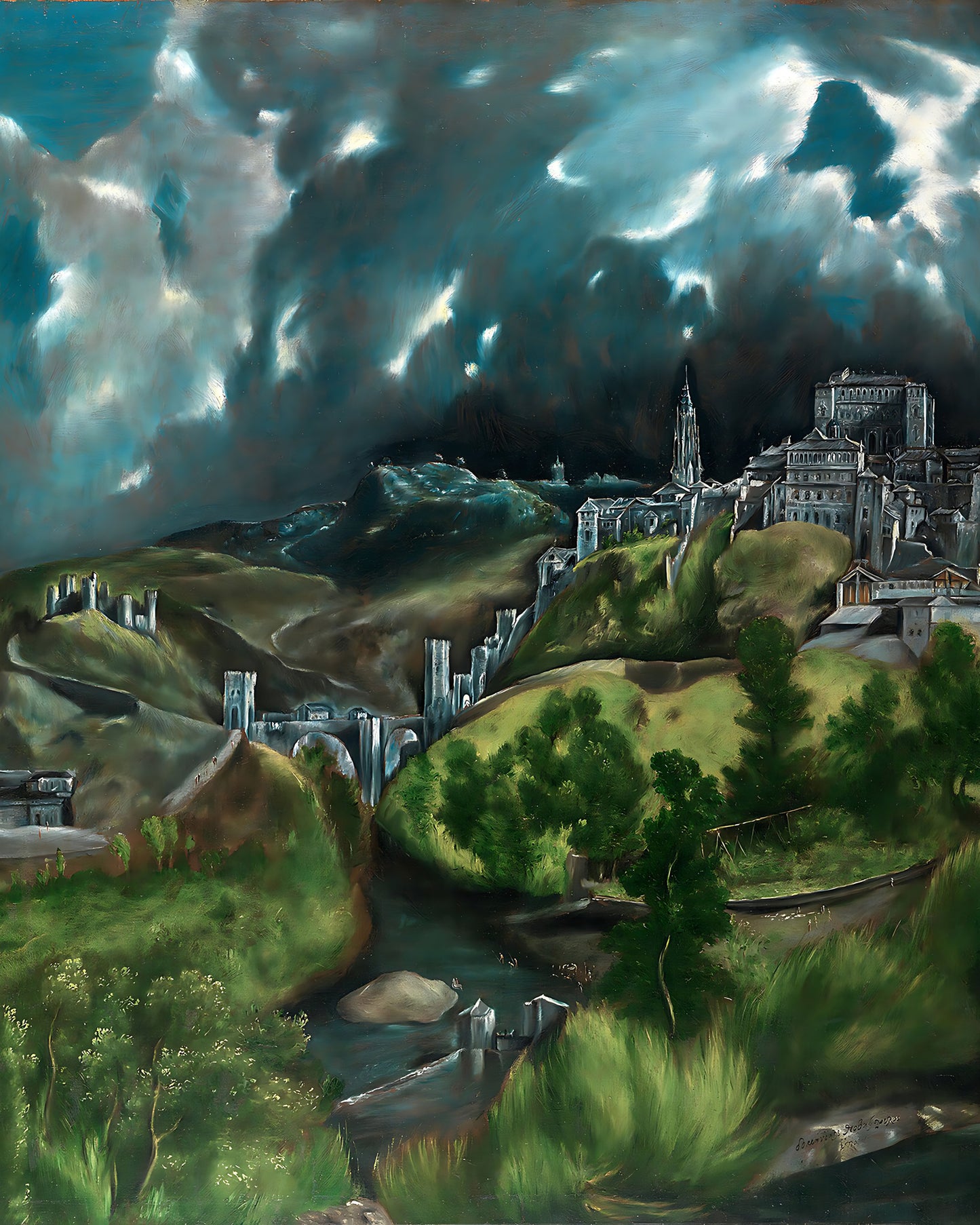 View of Toledo Painting by El Greco 8x10" Premium Art Print