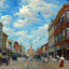 Waco TX Austin Avenue in 1905 Art Print (7 Sizes) - Enhanced