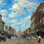 Waco TX Austin Avenue in 1905 Art Print (7 Sizes) - Enhanced