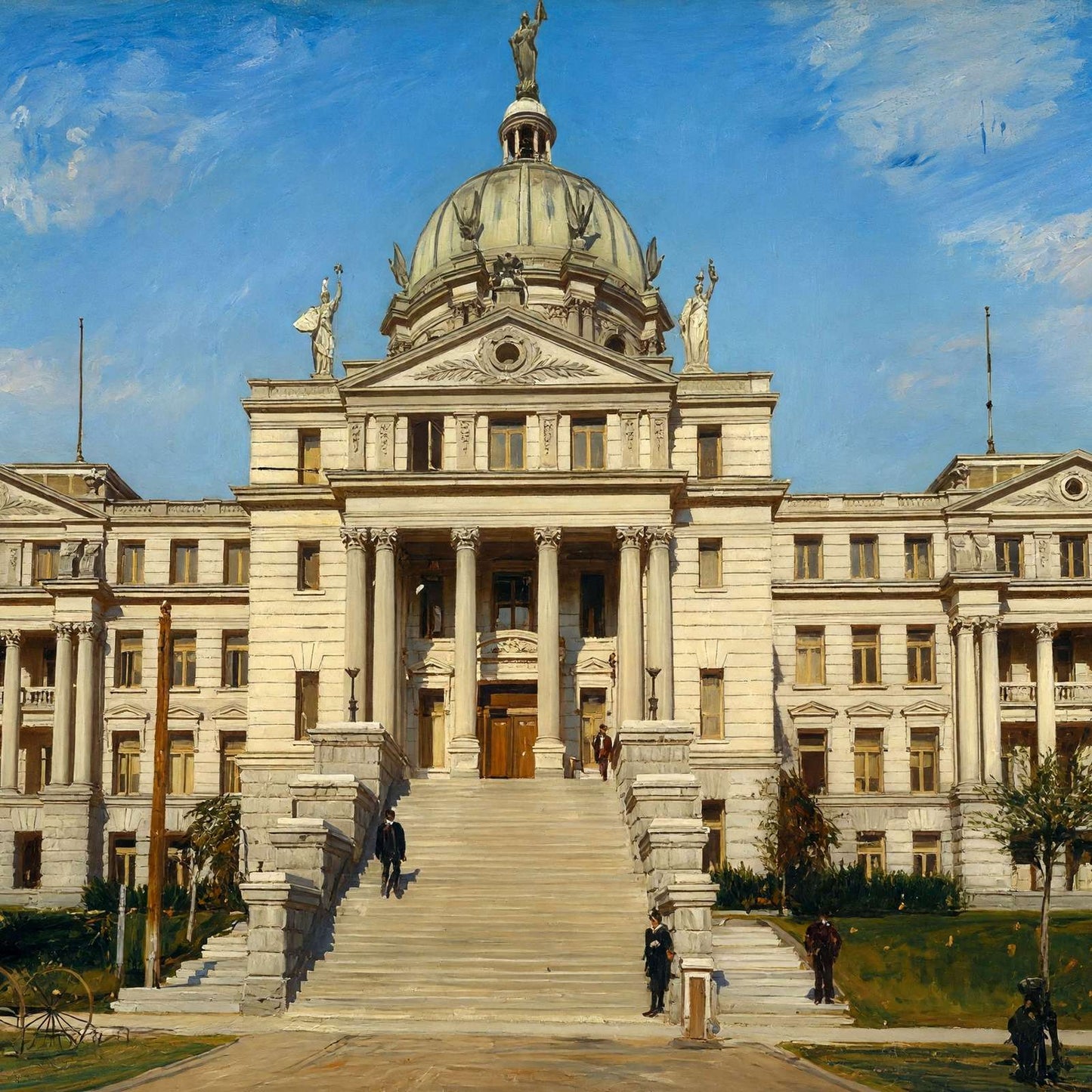 Waco TX Court House in 1905 Art Print (7 Sizes) - Retouched
