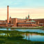 Waltham Watch Factory Rear View, Massachusetts in 1907 Vintage Print (7 Sizes)
