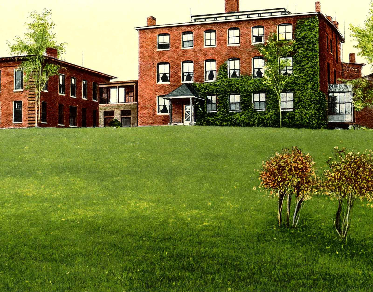 Waltham Hospital, Massachusetts in 1907 Vintage Print (7 Sizes) - Enhanced