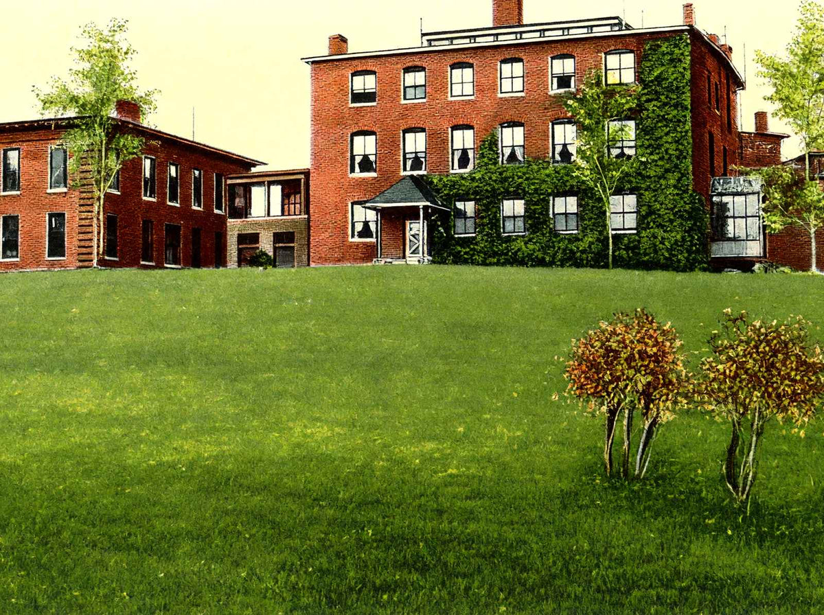 Waltham Hospital, Massachusetts in 1907 Vintage Print (7 Sizes) - Enhanced