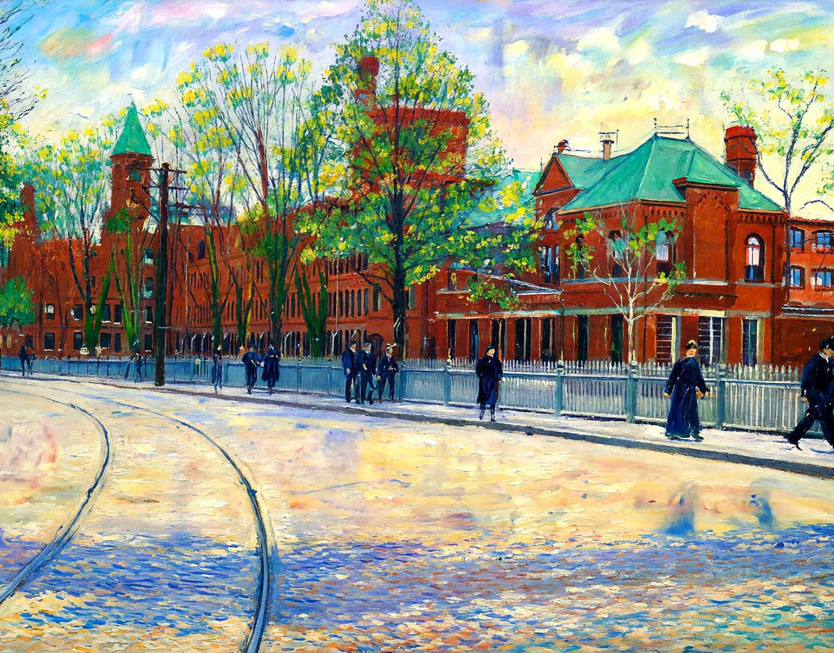 The Waltham Watch Factory, Massachusetts in 1907 Art Print (7 Sizes)