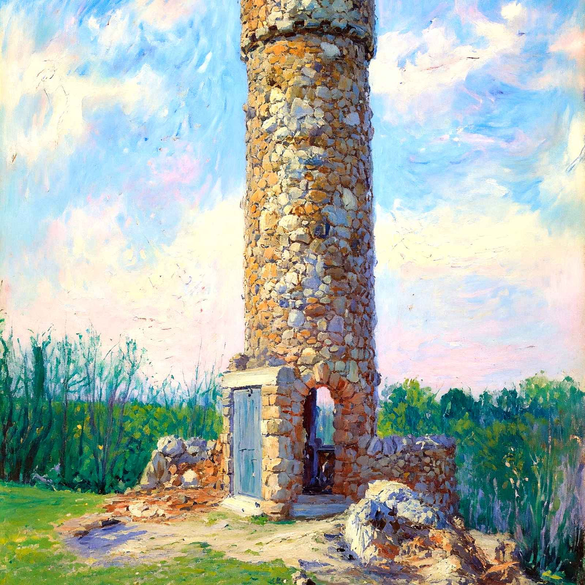 Norumbega Tower, Waltham, Massachusetts in 1907 Art Print (7 Sizes) - Acid Free