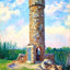 Norumbega Tower, Waltham, Massachusetts in 1907 Art Print (7 Sizes) - Acid Free