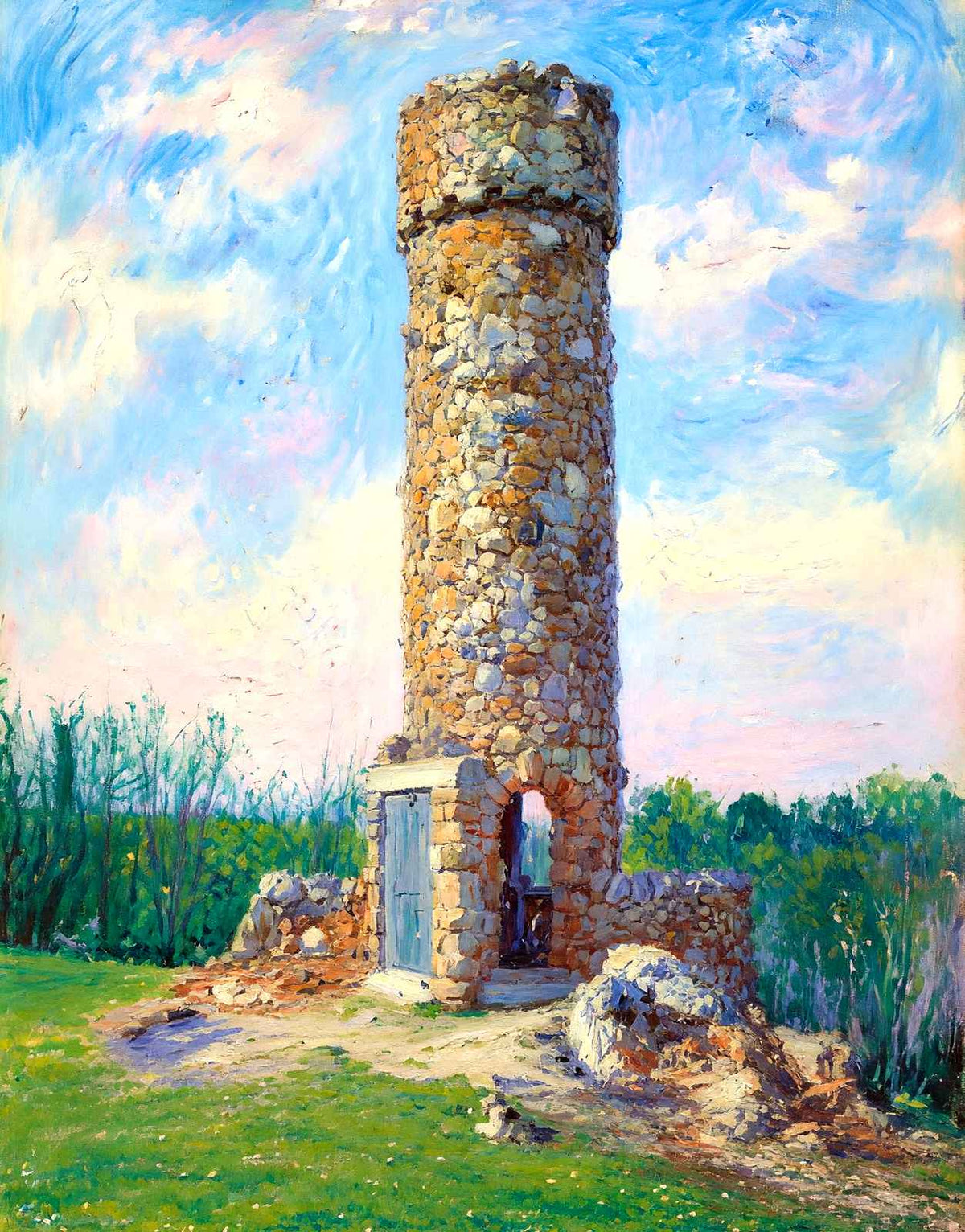 Norumbega Tower, Waltham, Massachusetts in 1907 Art Print (7 Sizes) - Acid Free