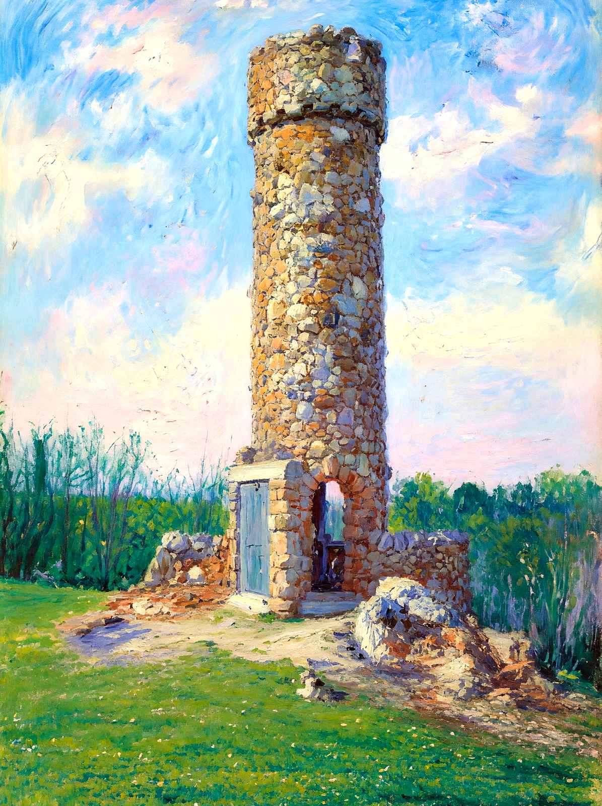 Norumbega Tower, Waltham, Massachusetts in 1907 Art Print (7 Sizes) - Acid Free