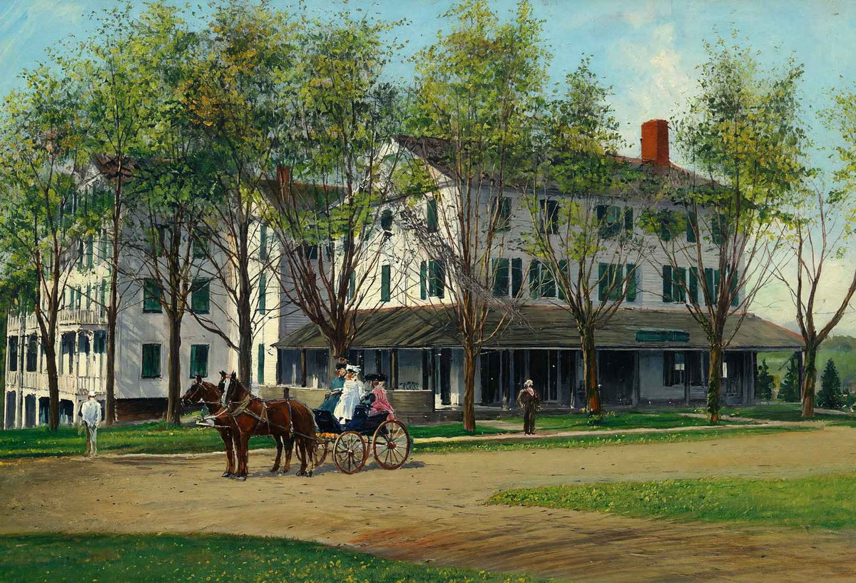 Walloomsac Inn Bennington in 1907 Painting Print (7 Sizes) - High Quality