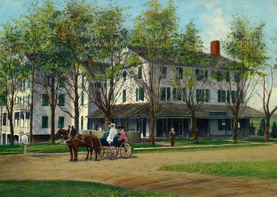 Walloomsac Inn Bennington in 1907 Painting Print (7 Sizes) - High Quality
