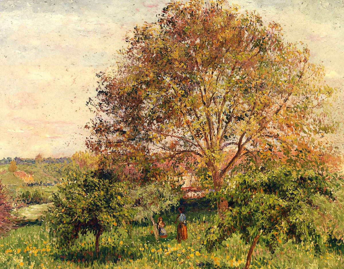 Walnut Tree in Spring Art Print 1894 Painting by Camille Pissarro (6 Sizes)