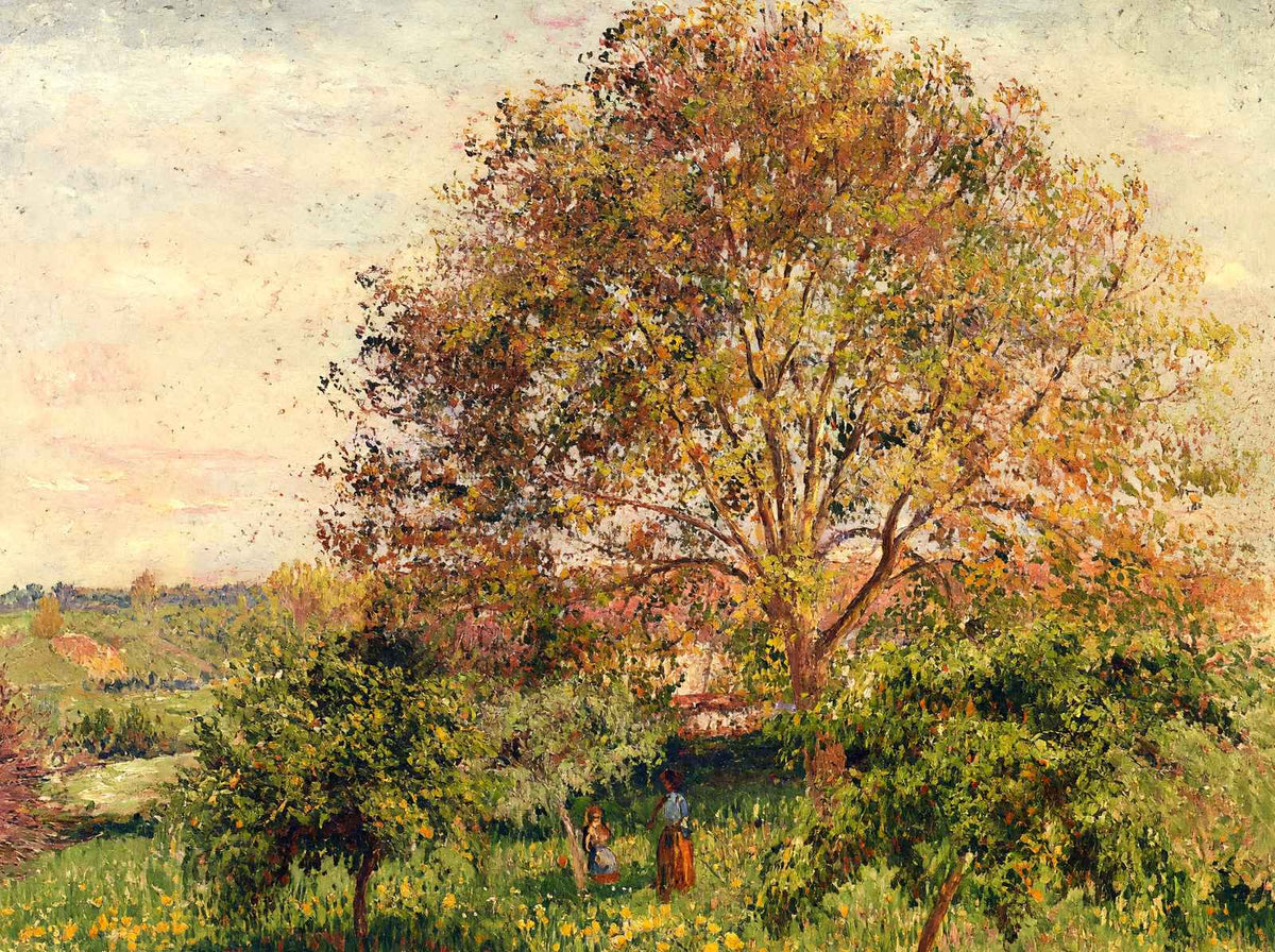 Walnut Tree in Spring Art Print 1894 Painting by Camille Pissarro (6 Sizes)