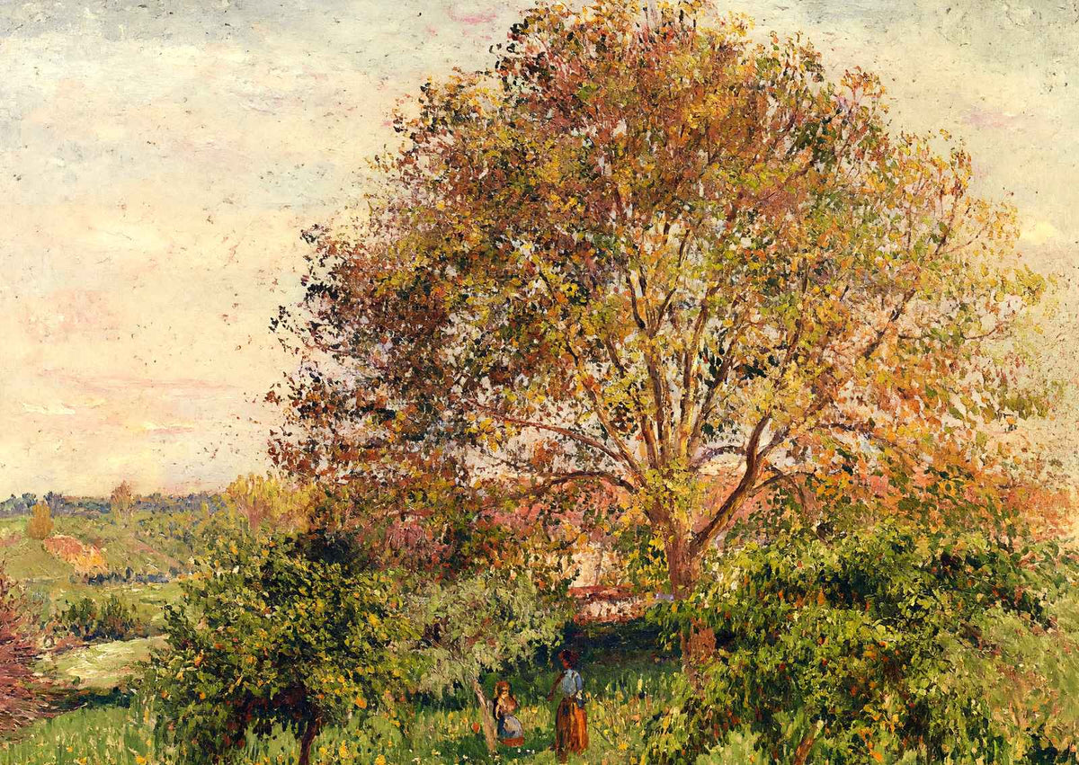 Walnut Tree in Spring Art Print 1894 Painting by Camille Pissarro (6 Sizes)