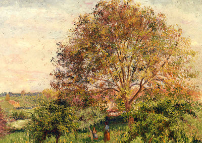 Walnut Tree in Spring Art Print 1894 Painting by Camille Pissarro (6 Sizes)
