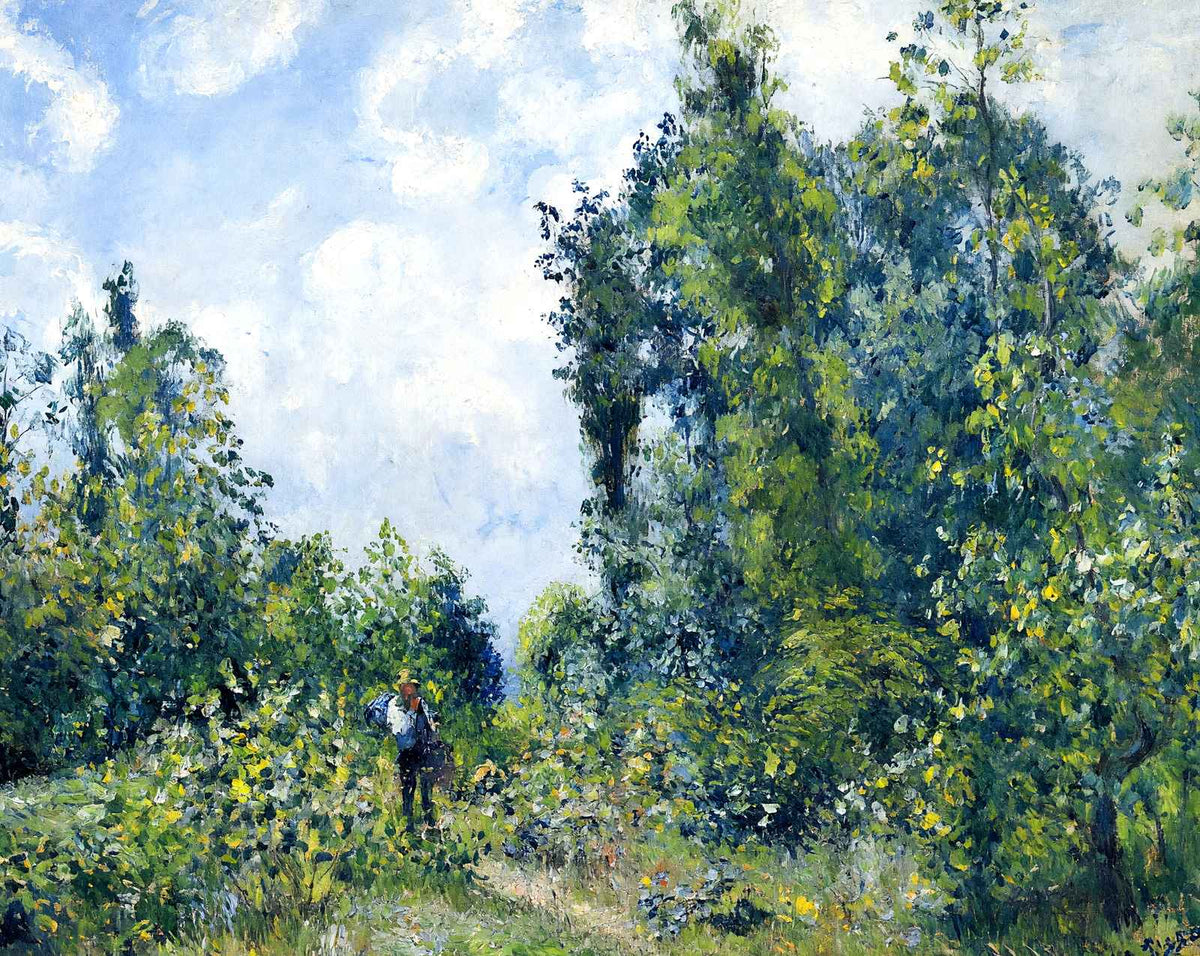 Wanderer Near the Wood fine art print by Camille Pissarro (1887)