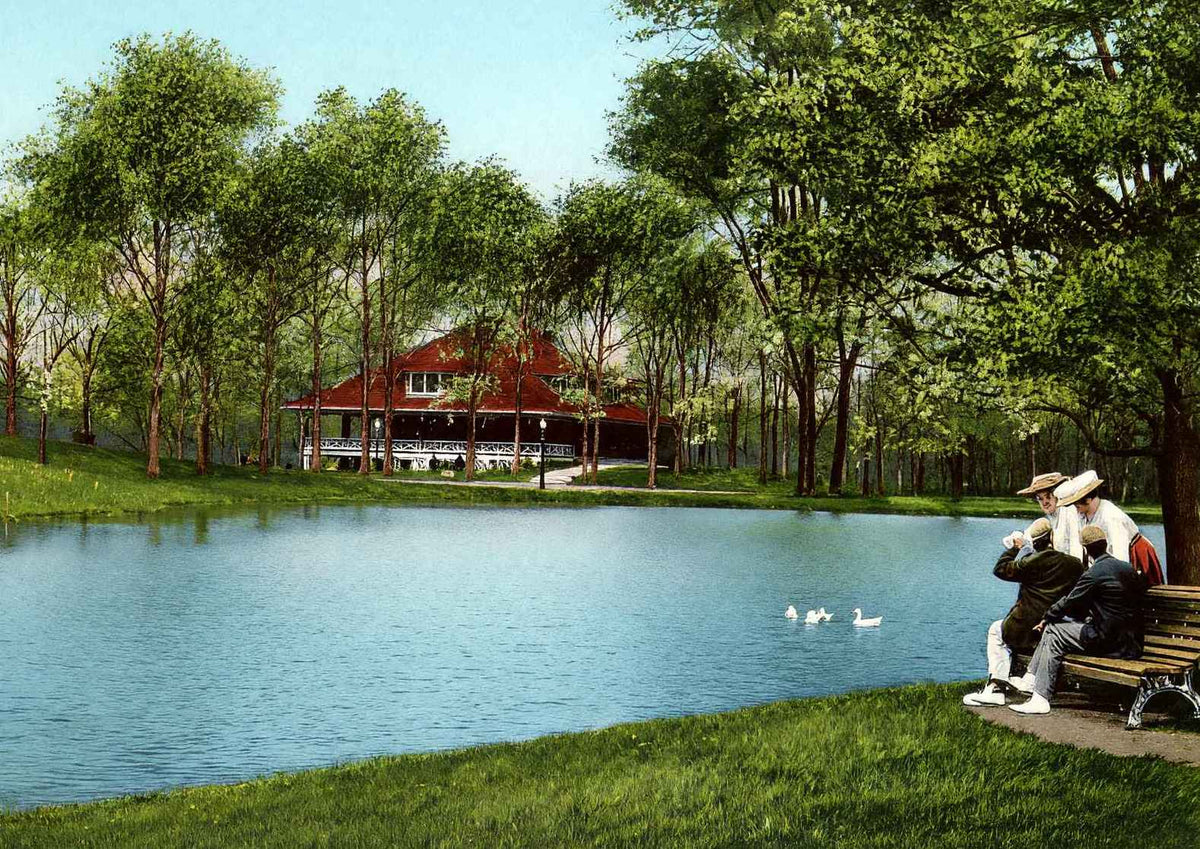 Washington Park Springfield Illinois in 1907 Vintage Print (7 Sizes)
