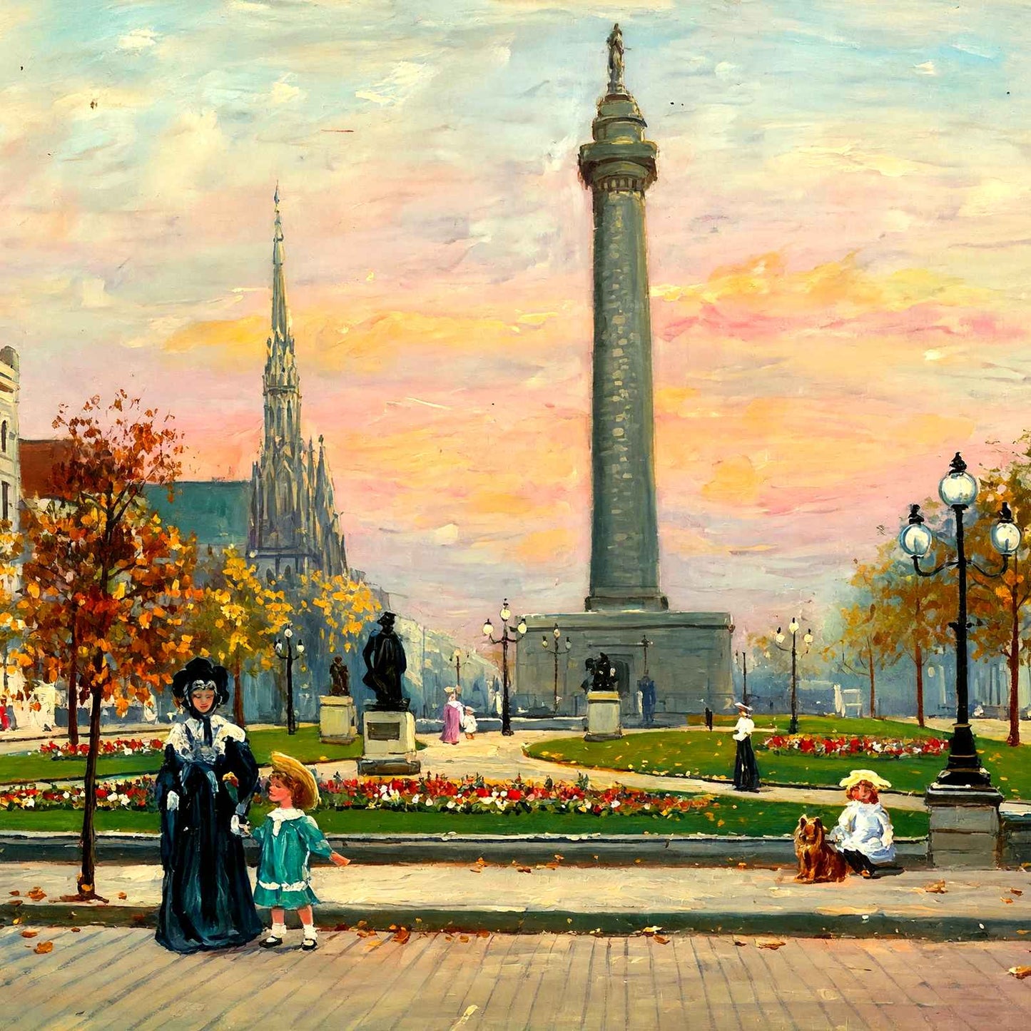 Washington Monument Baltimore Art Print (7 Sizes) - Restored