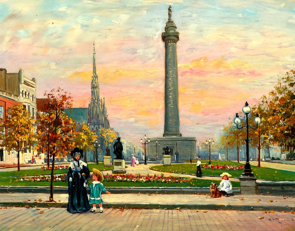 Washington Monument Baltimore Art Print (7 Sizes) - Restored