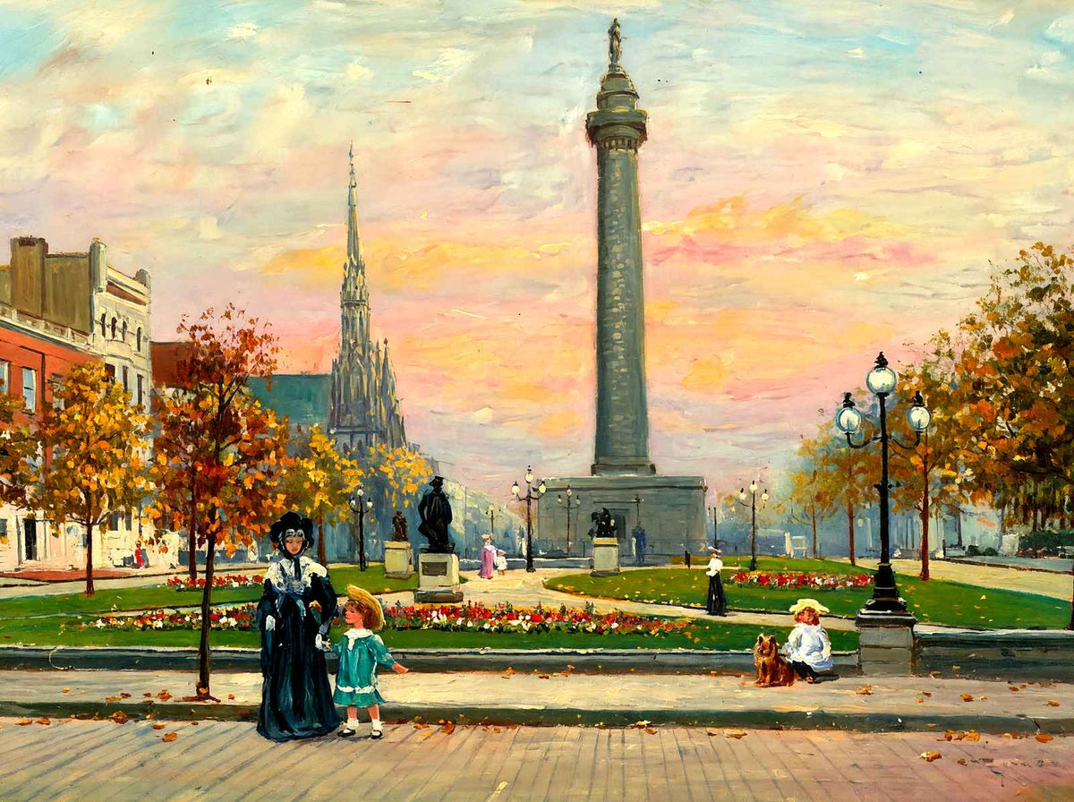 Washington Monument Baltimore Art Print (7 Sizes) - Restored