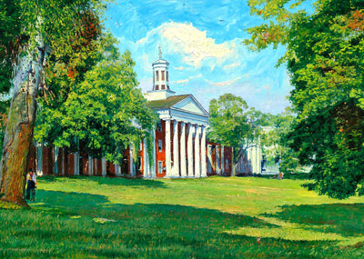 Washington and Lee University Lexington VA in 1905 Painting Print (7 Sizes)