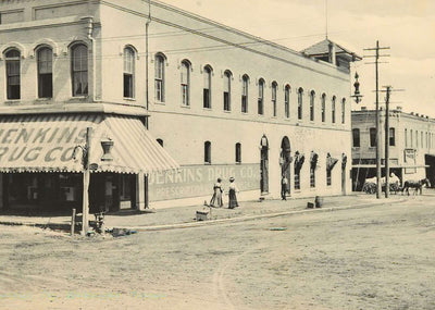 Washington Avenue Marshall Texas in 1911 Vintage Print (7 Sizes) - High Quality