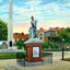 Washington Square Charleston in 1906 Art Print (7 Sizes) - Enhanced
