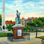 Washington Square Charleston in 1906 Art Print (7 Sizes) - Enhanced
