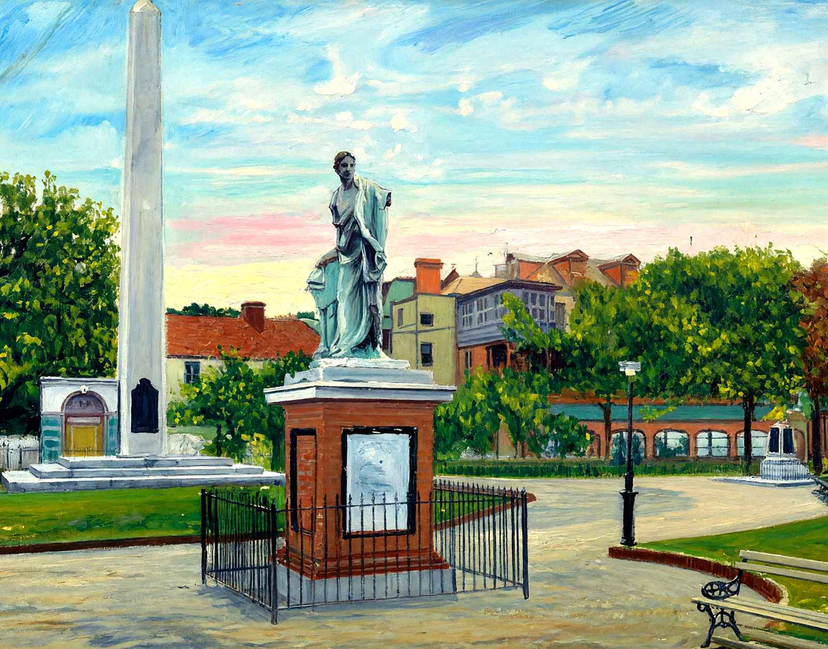 Washington Square Charleston in 1906 Art Print (7 Sizes) - Enhanced