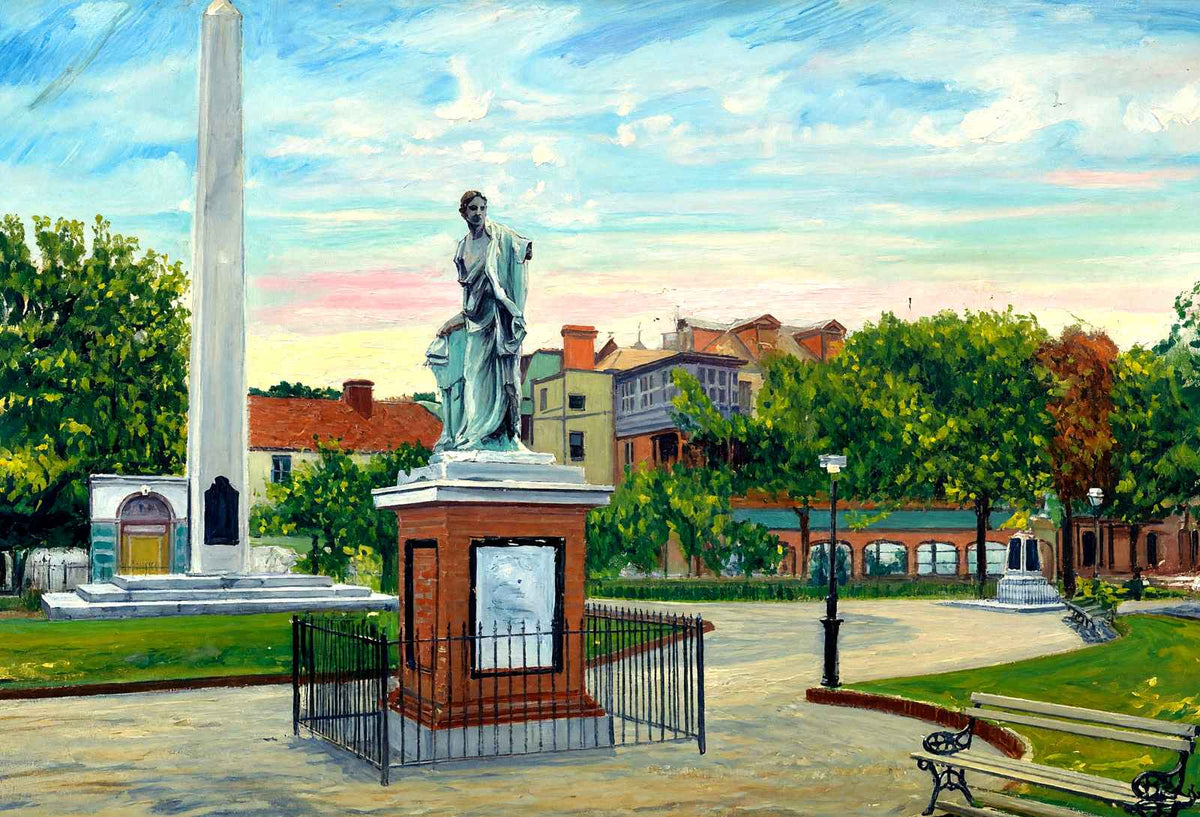 Washington Square Charleston in 1906 Art Print (7 Sizes) - Enhanced