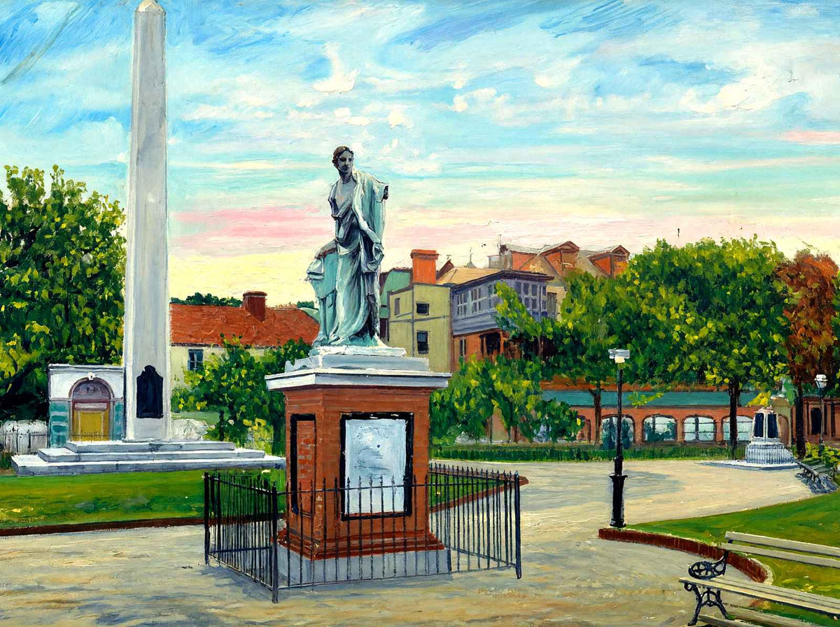 Washington Square Charleston in 1906 Art Print (7 Sizes) - Enhanced