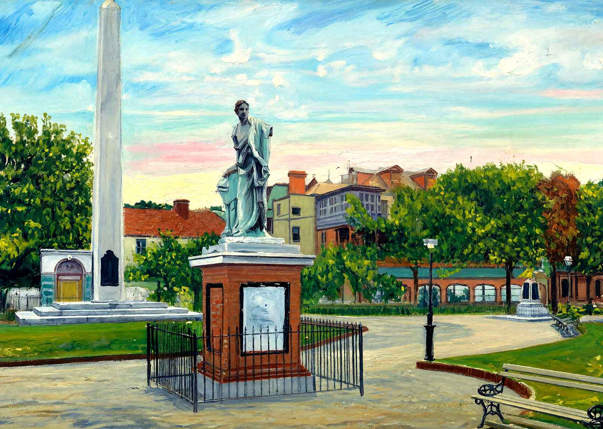 Washington Square Charleston in 1906 Art Print (7 Sizes) - Enhanced