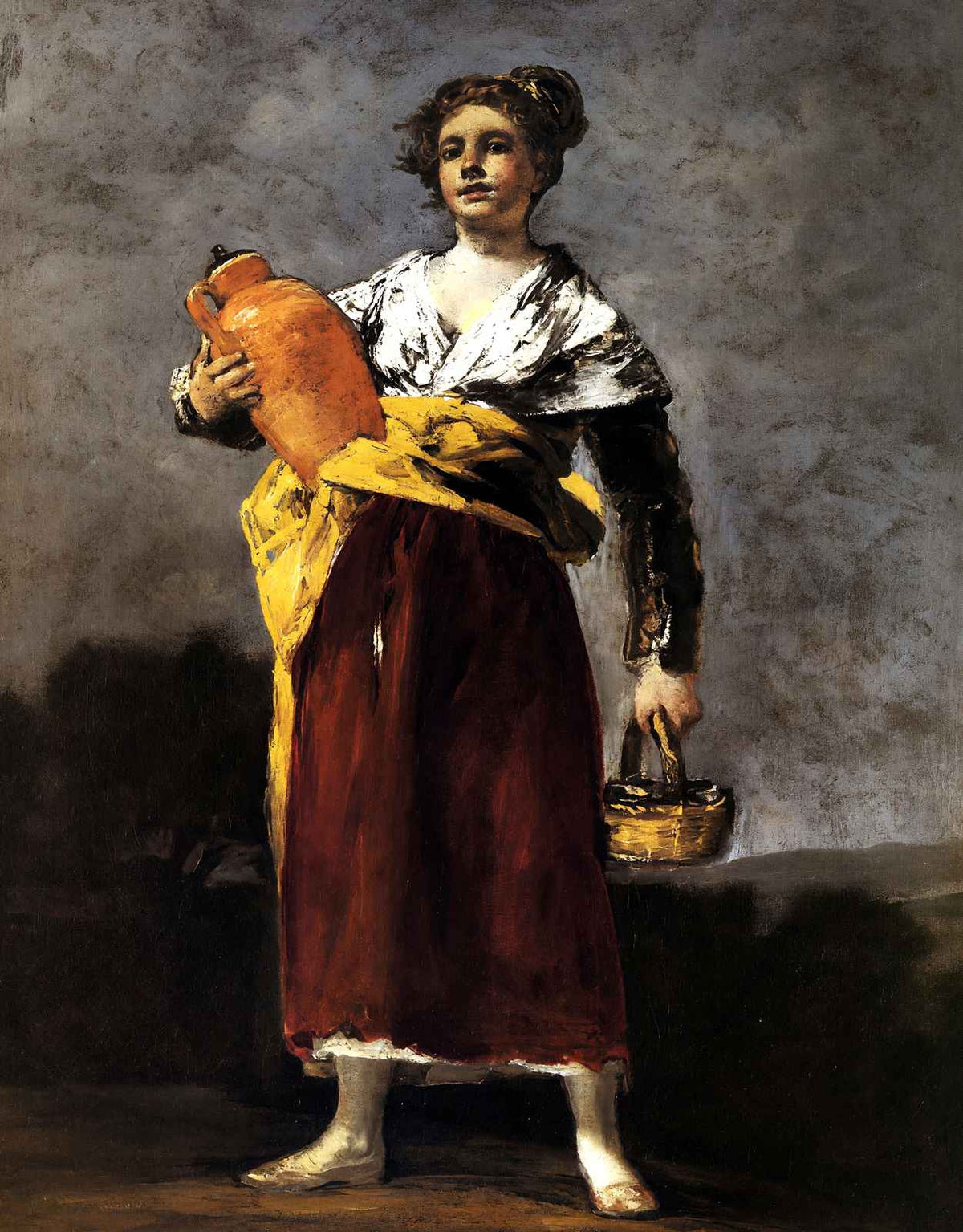 Water Carrier Art Print 1812 Painting by Francisco Goya (6 Sizes) - Restored