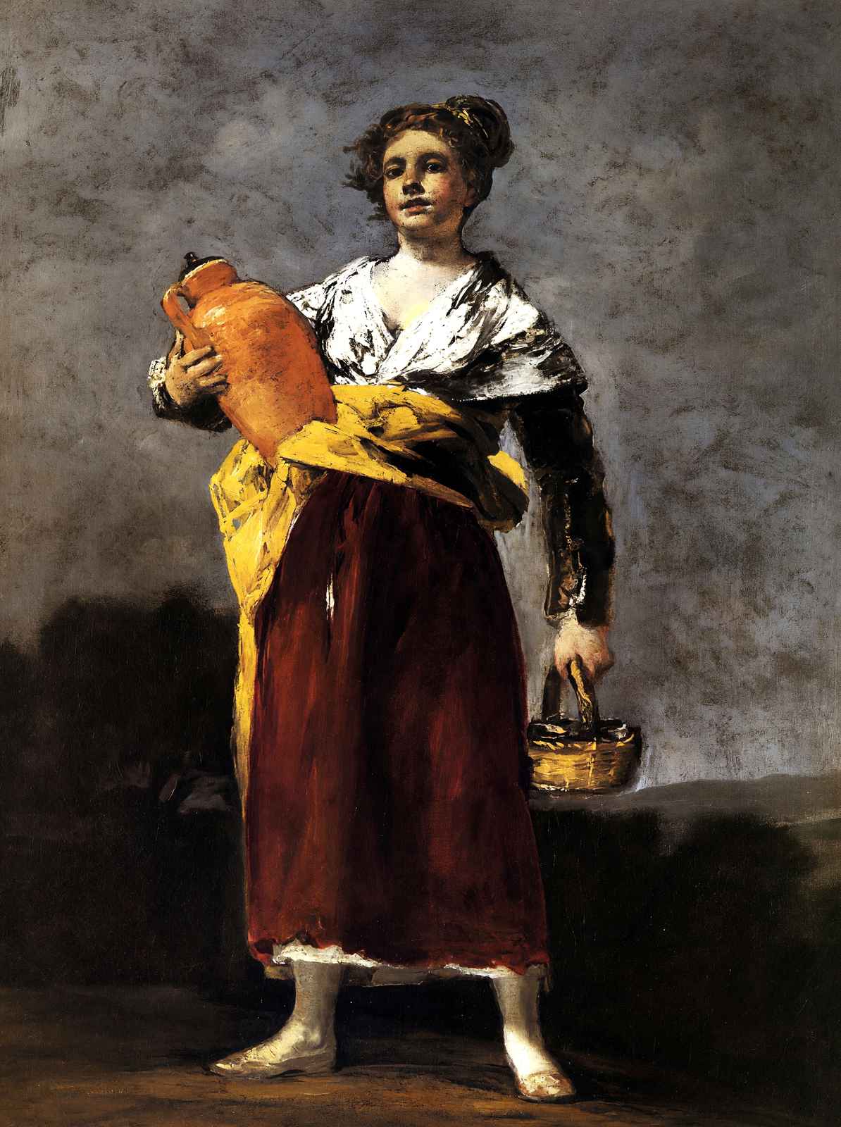Water Carrier Art Print 1812 Painting by Francisco Goya (6 Sizes) - Restored