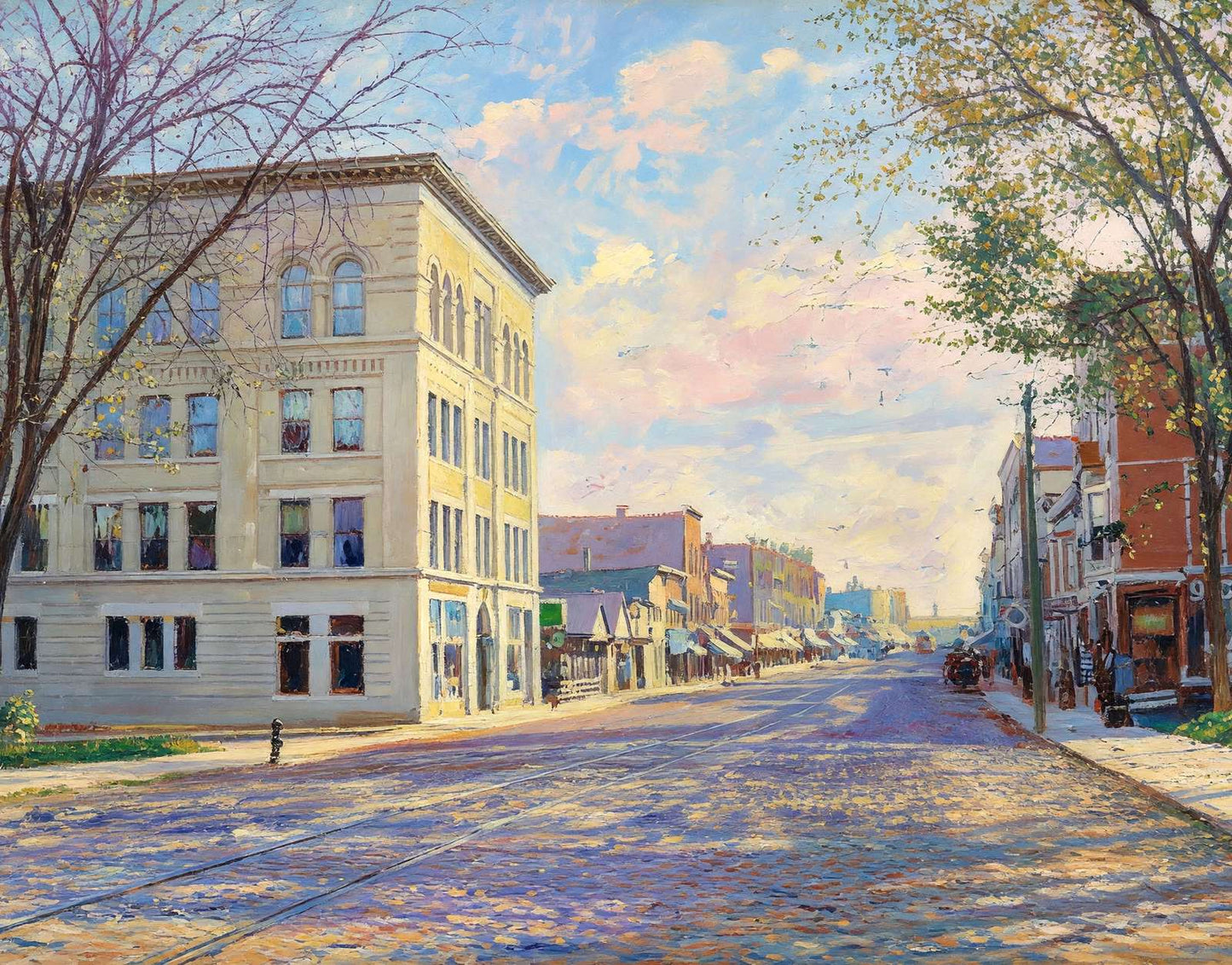 Main Street Looking South Waterville Maine in 1905 Art Print (7 Sizes)