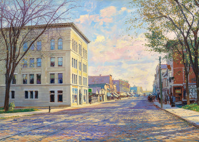 Main Street Looking South Waterville Maine in 1905 Art Print (7 Sizes)