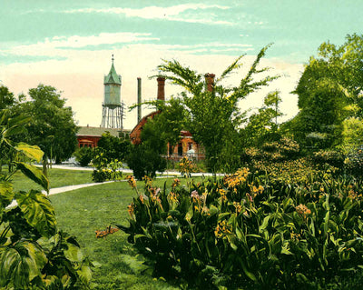 Waterworks Park in Jacksonville in 1907 vintage print