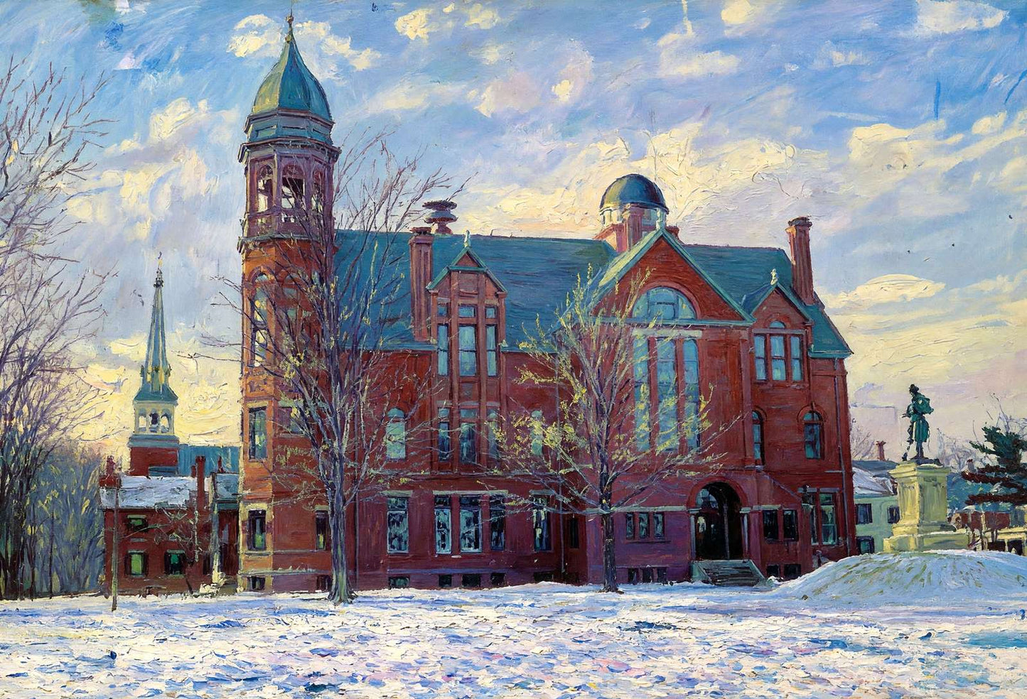 Coburn Classical Institute Waterville Maine in 1905 Art Print (7 Sizes)