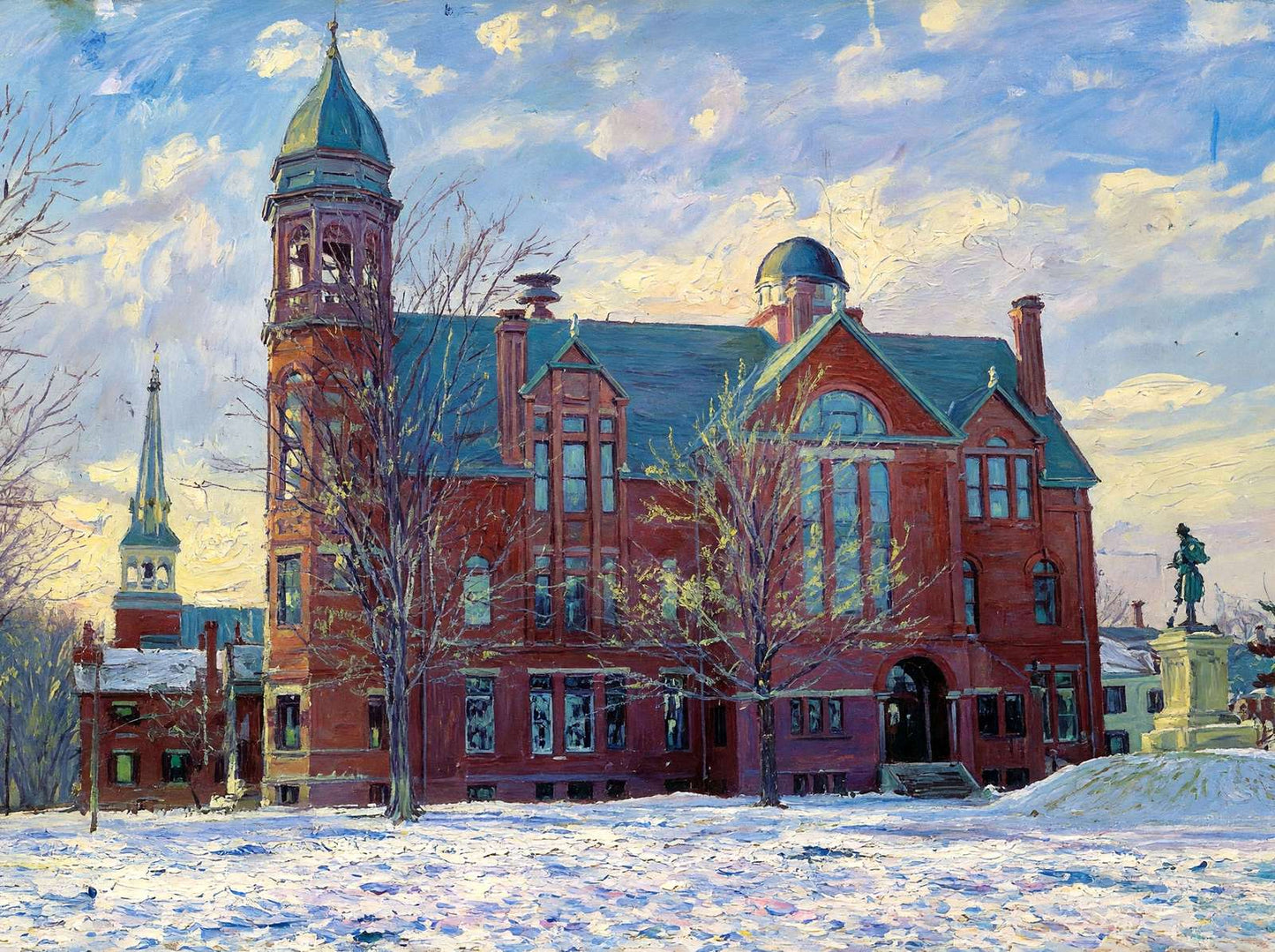 Coburn Classical Institute Waterville Maine in 1905 Art Print (7 Sizes)