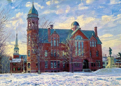 Coburn Classical Institute Waterville Maine in 1905 Art Print (7 Sizes)
