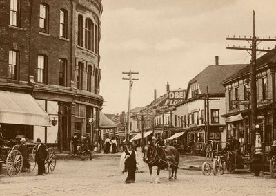 Water Street Eastport Maine in 1906 Vintage Print (7 Sizes) - Reproduction