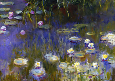 Water Lilies, Yellow and Lilac 1914 Painting by Claude Monet Art Print (6 Sizes)