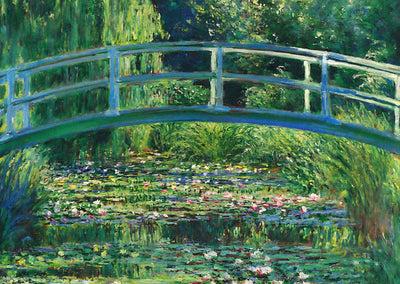 Water Lilies and Japanese Bridge Painting by Claude Monet Art Print (6 Sizes)