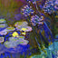 Water Lilies and Agapanthus painting print by Claude Monet (1914)
