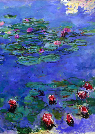 Water Lilies Red 1914 Painting by Claude Monet Art Print (6 Sizes)