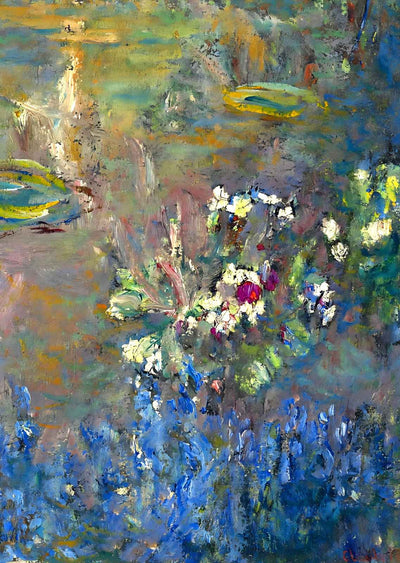 Water Lilies (1918) Painting by Claude Monet Art Print (6 Sizes) - Retouched