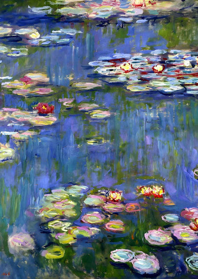 Water Lilies (1916) Art Print Painting by Claude Monet (6 Sizes)