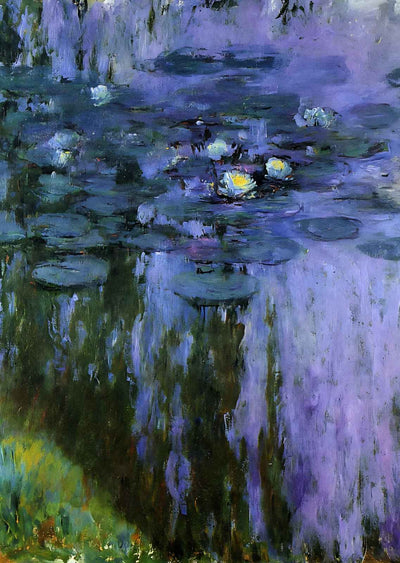 Water Lilies (1916 - 1919) Painting by Claude Monet Fine Art Print (6 Sizes)