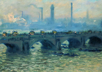 Waterloo Bridge, Grey Weather Fine Art Print 1903 by Claude Monet (6 Sizes)
